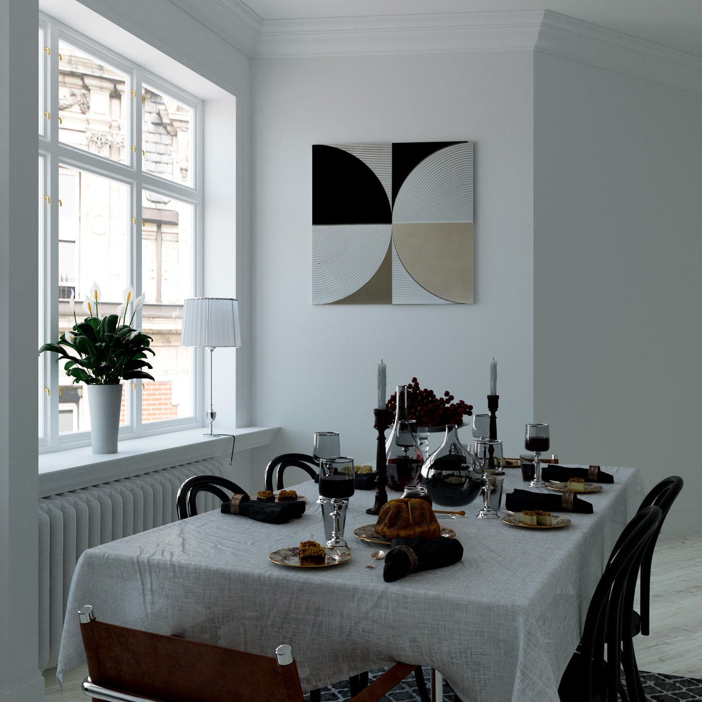 Arcs from Four Corners Dining Room Effect