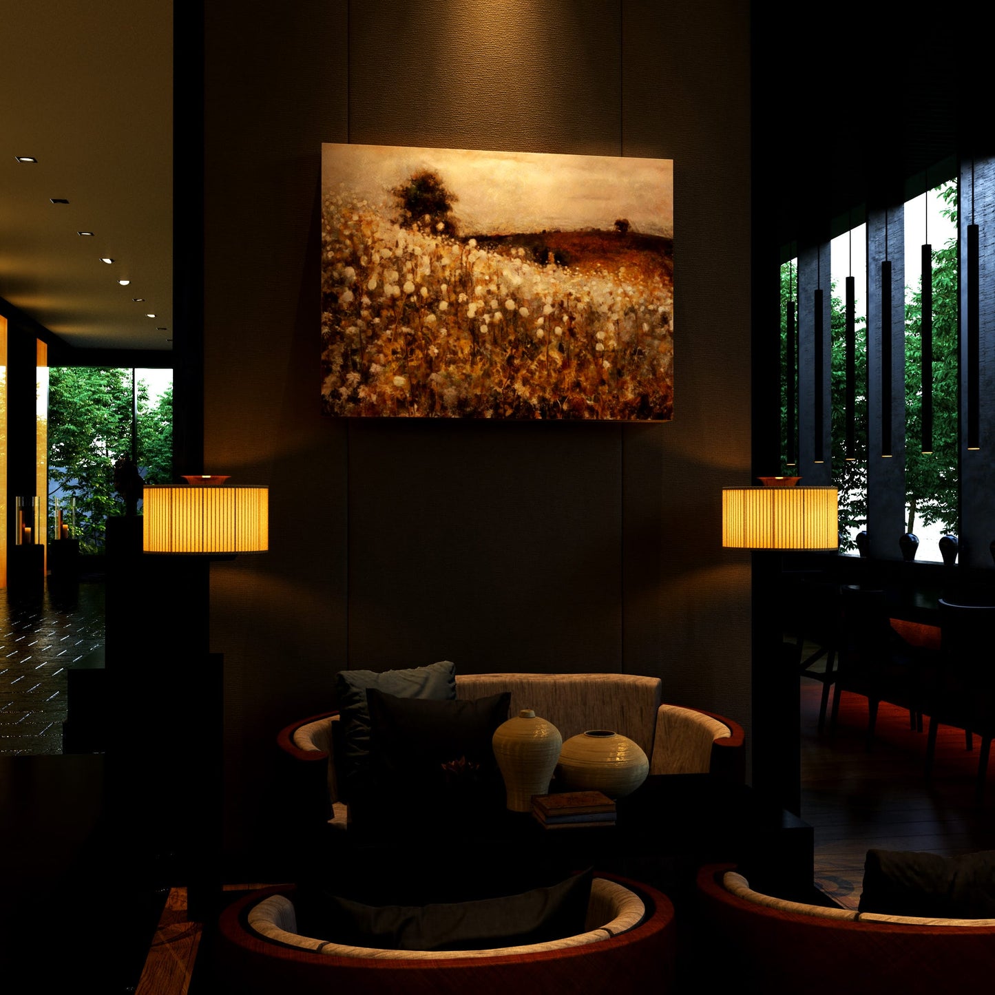 Autumn Wild Chrysanthemums 2 Hotel Effect