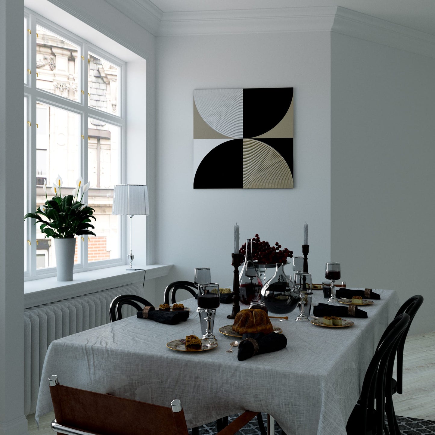 Four-Quadrant Rhythm Dining Room Effect