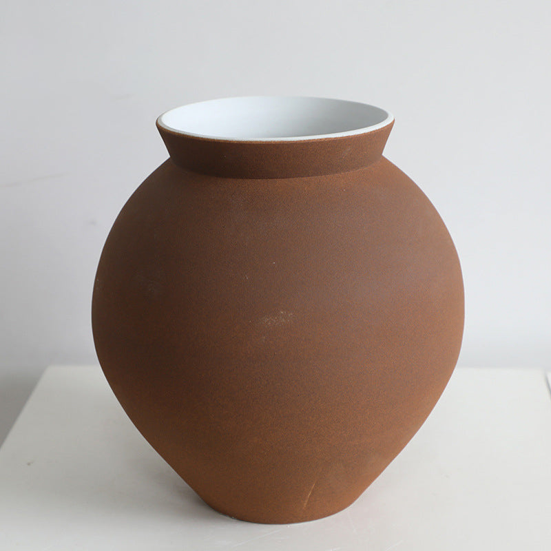 French Cream Rough Pottery Jar II