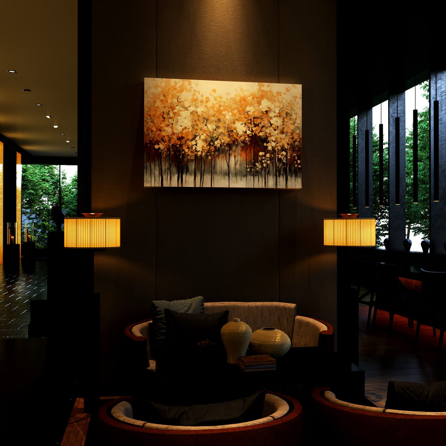 Golden Autumn Forest Hotel Effect