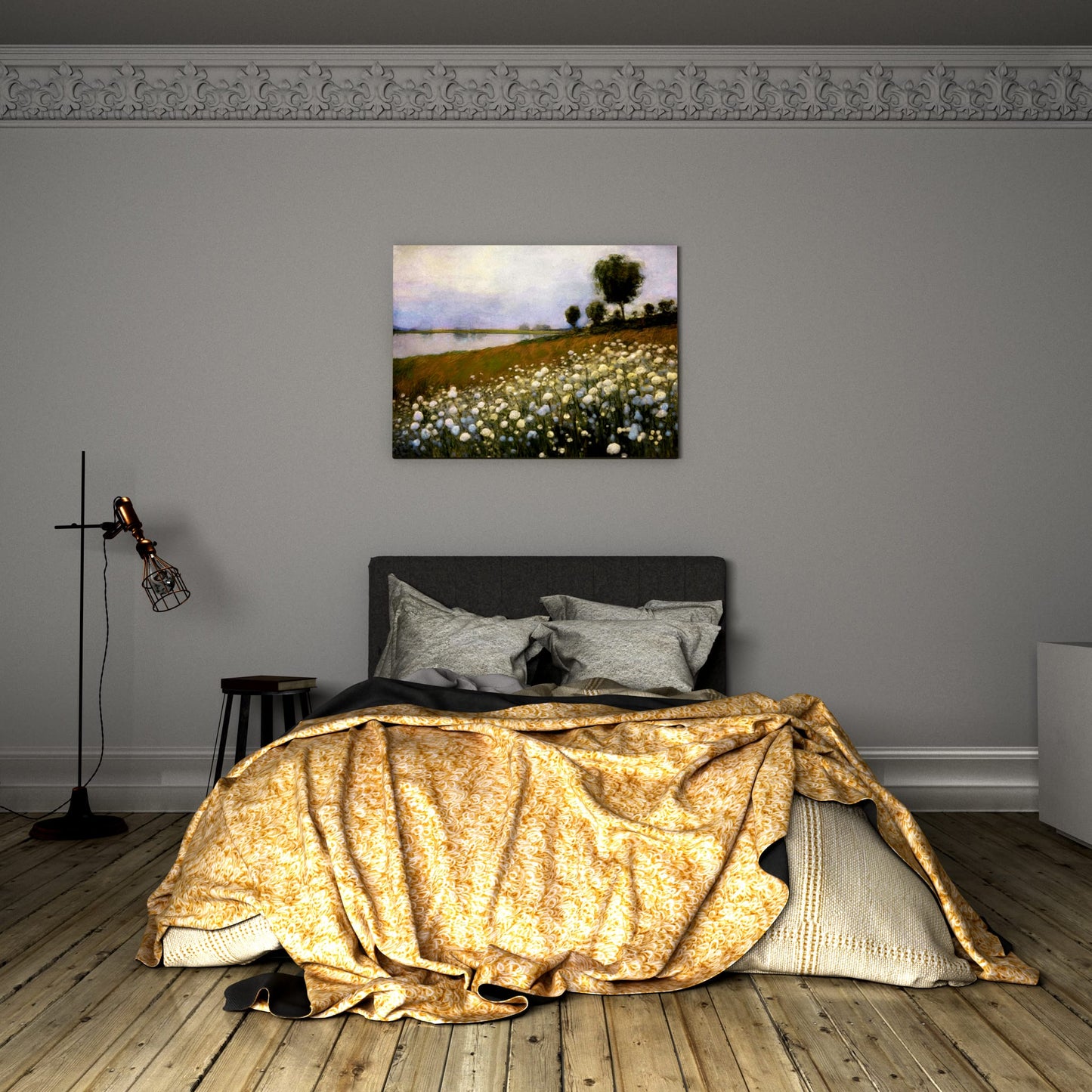 Lakeside Dandelions Bedroom Effect