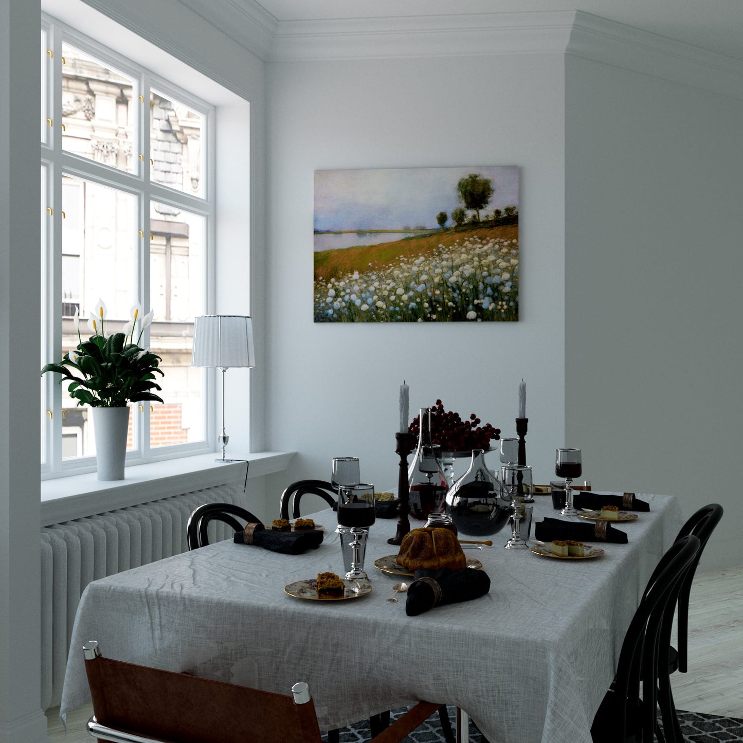 Lakeside Dandelions Dining Room Effect