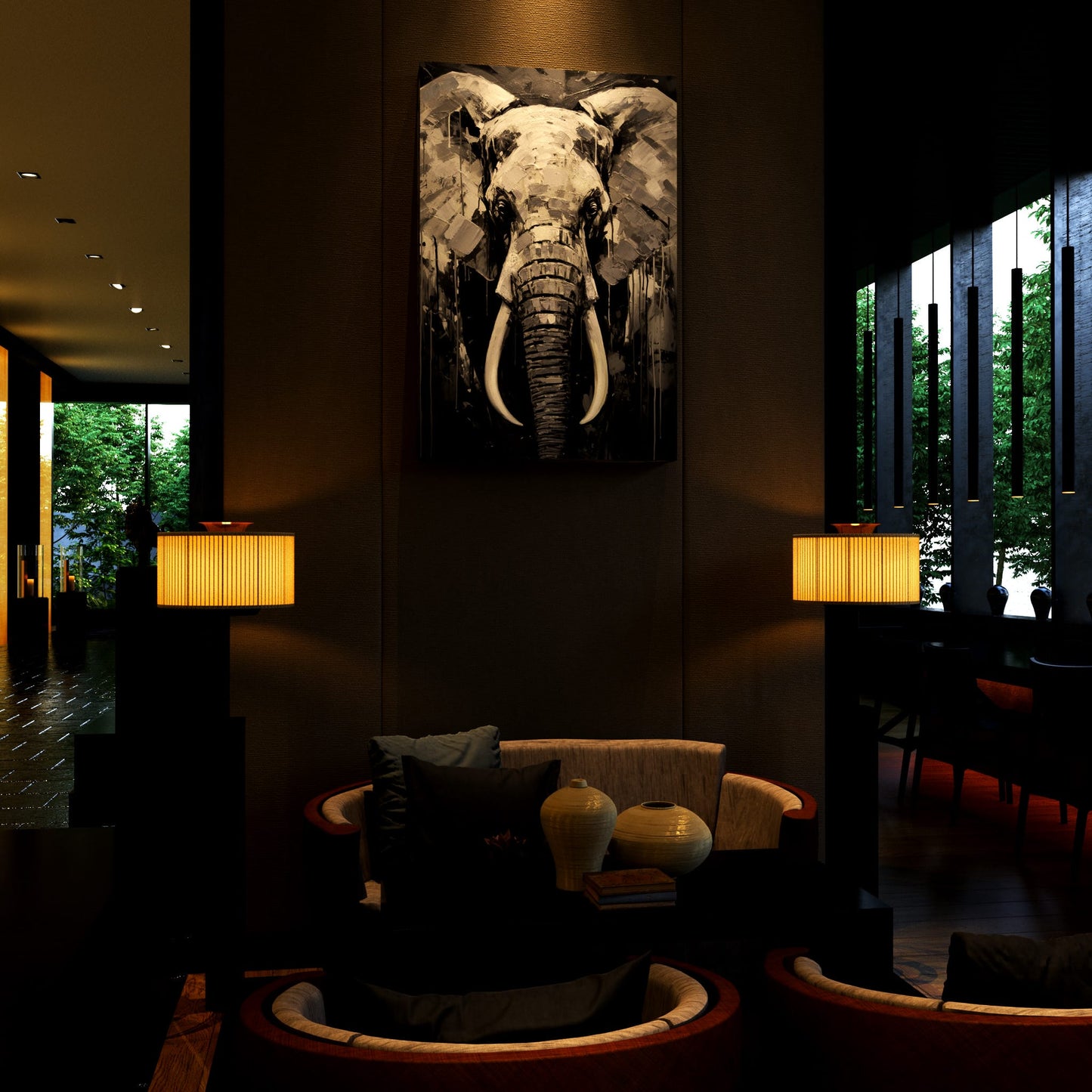 Monochromatic Elephant Hotel Effect