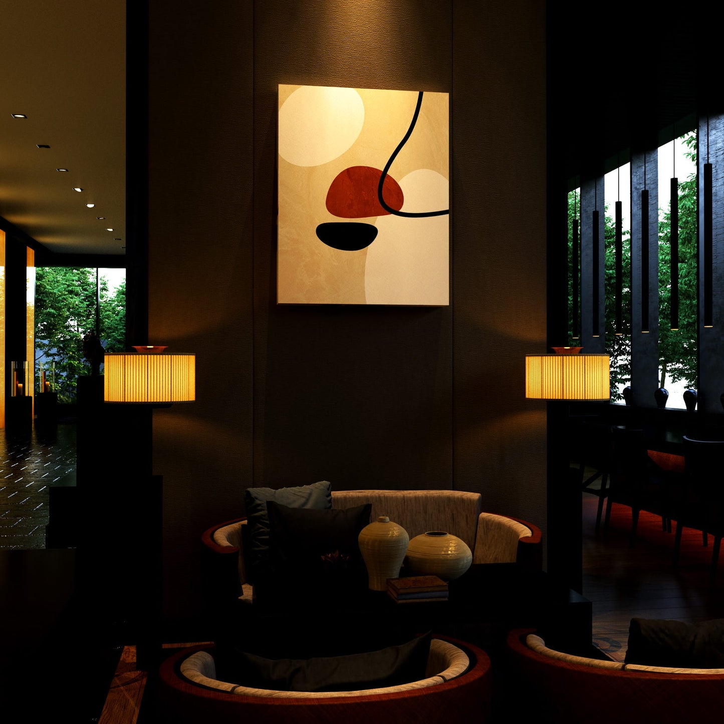 Rhythmic Geometry Hotel Effect
