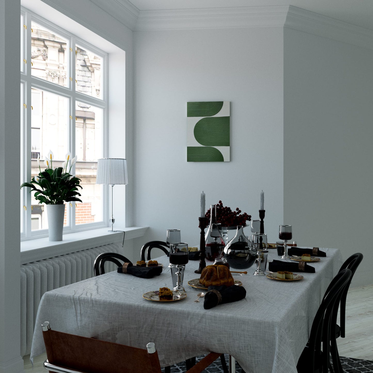 Serene Strata Dining Room Effect
