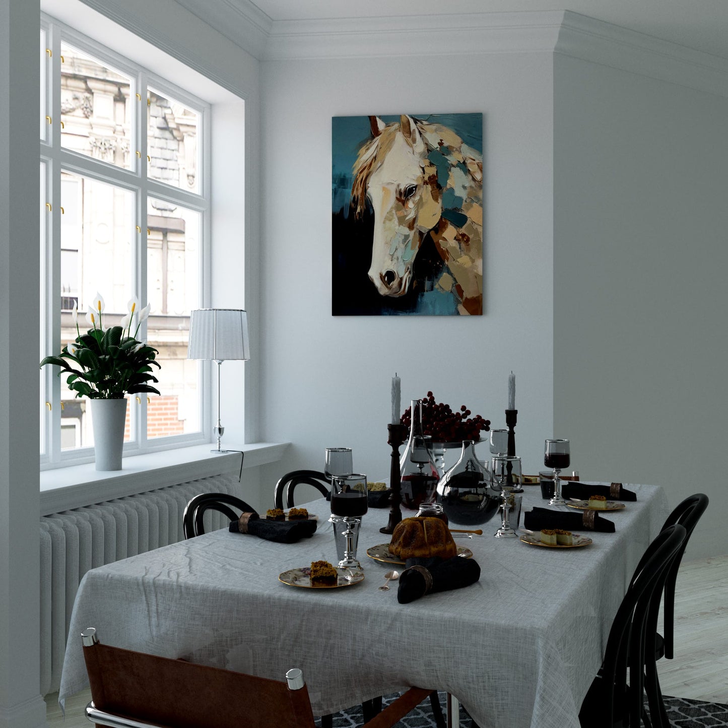 Textured Equine Dining Room Effect
