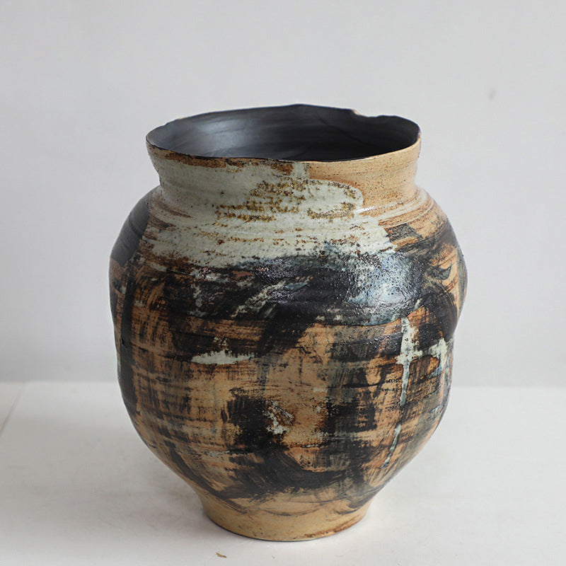 Wabi-sabi Style Handmade Rustic Ceramic Vase