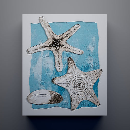 Azure Starfish Relief Painting
