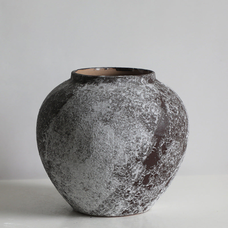 Aged Textured Pottery Vase
