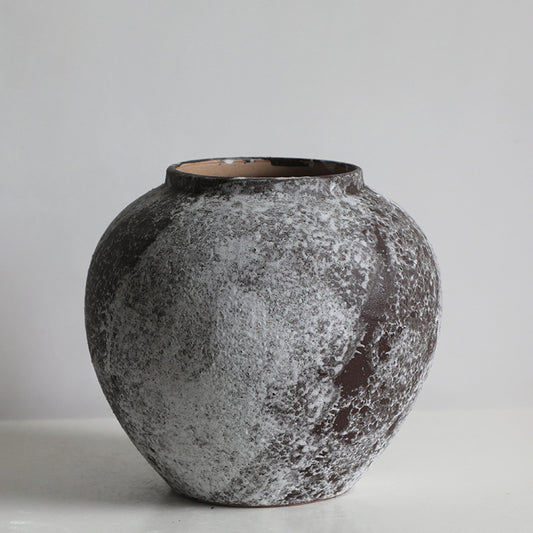 Aged Textured Pottery Vase