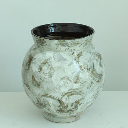 Brushstroke Pottery Jar