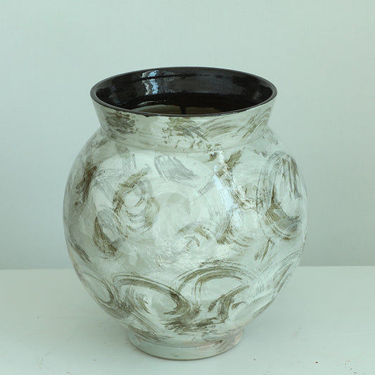 Brushstroke Pottery Jar