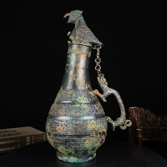 Eagle-Headed Dragon-Handled Bronze Ewer