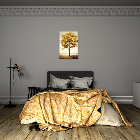 Flourishing Golden Leaves Bedroom Effect