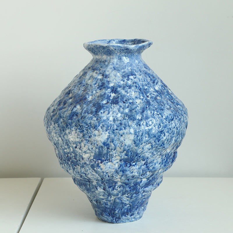 Fractured Ice Ceramic Vase