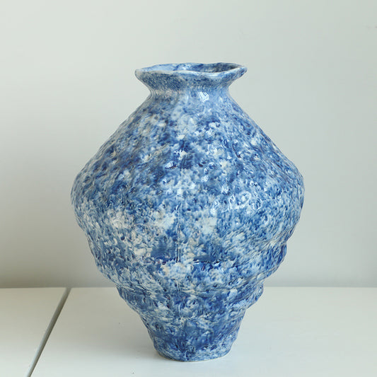 Fractured Ice Ceramic Vase