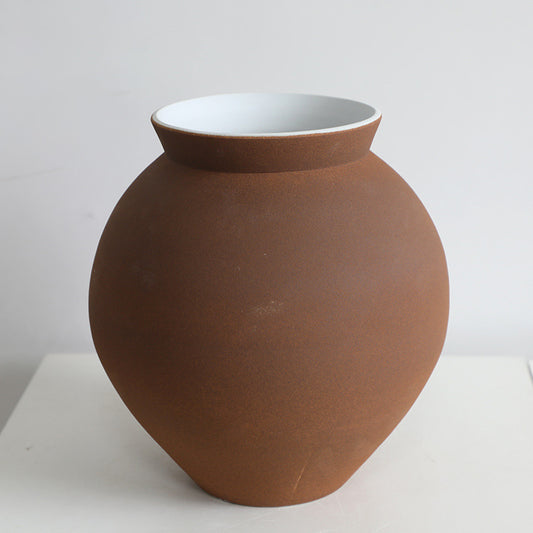 French Cream Rough Pottery Jar II