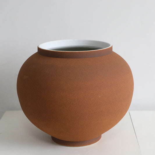 French Cream Rough Pottery Jar III