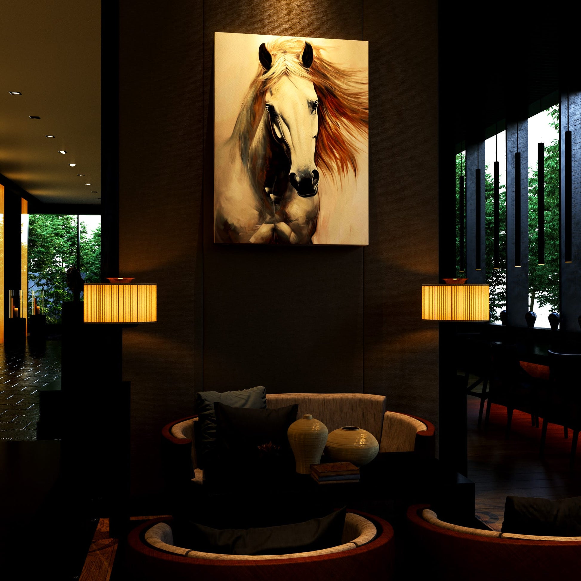 Galloping White Steed Hotel Effect