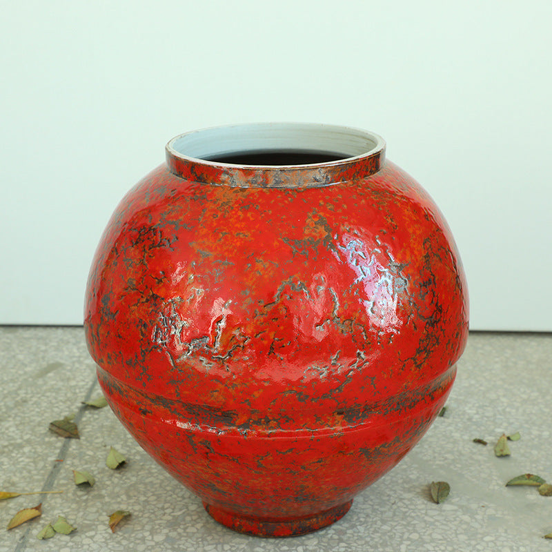 Garnet Red Moon Jar