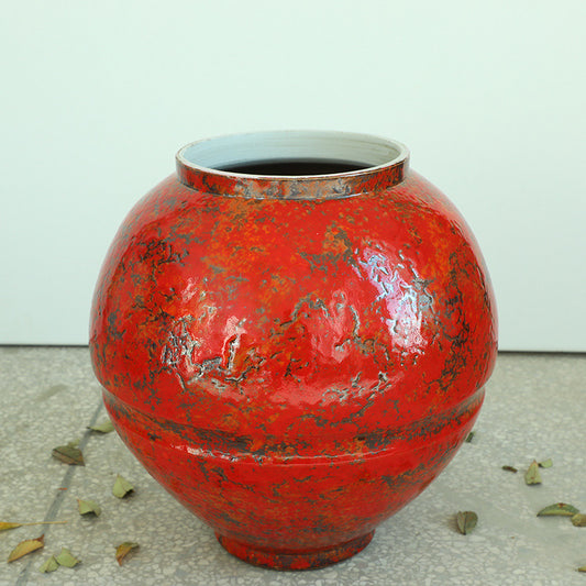 Garnet Red Moon Jar