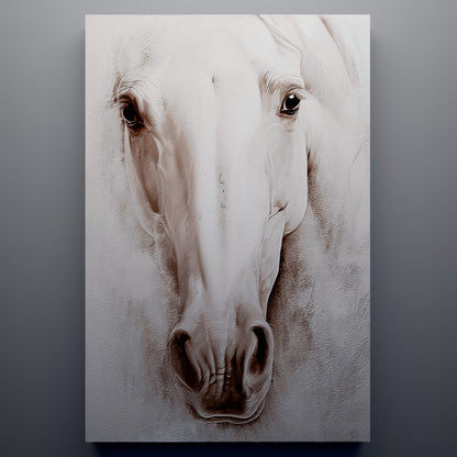 Gaze of the Embossed White Horse