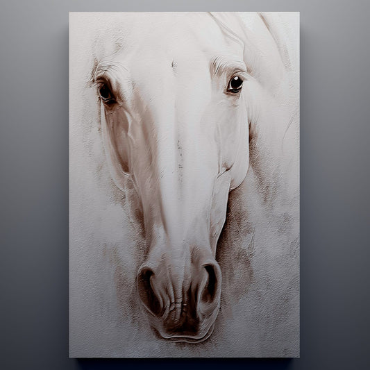 Gaze of the Embossed White Horse