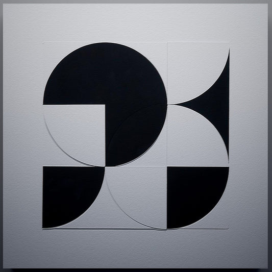 Geometric Composition Black & White Rhythm