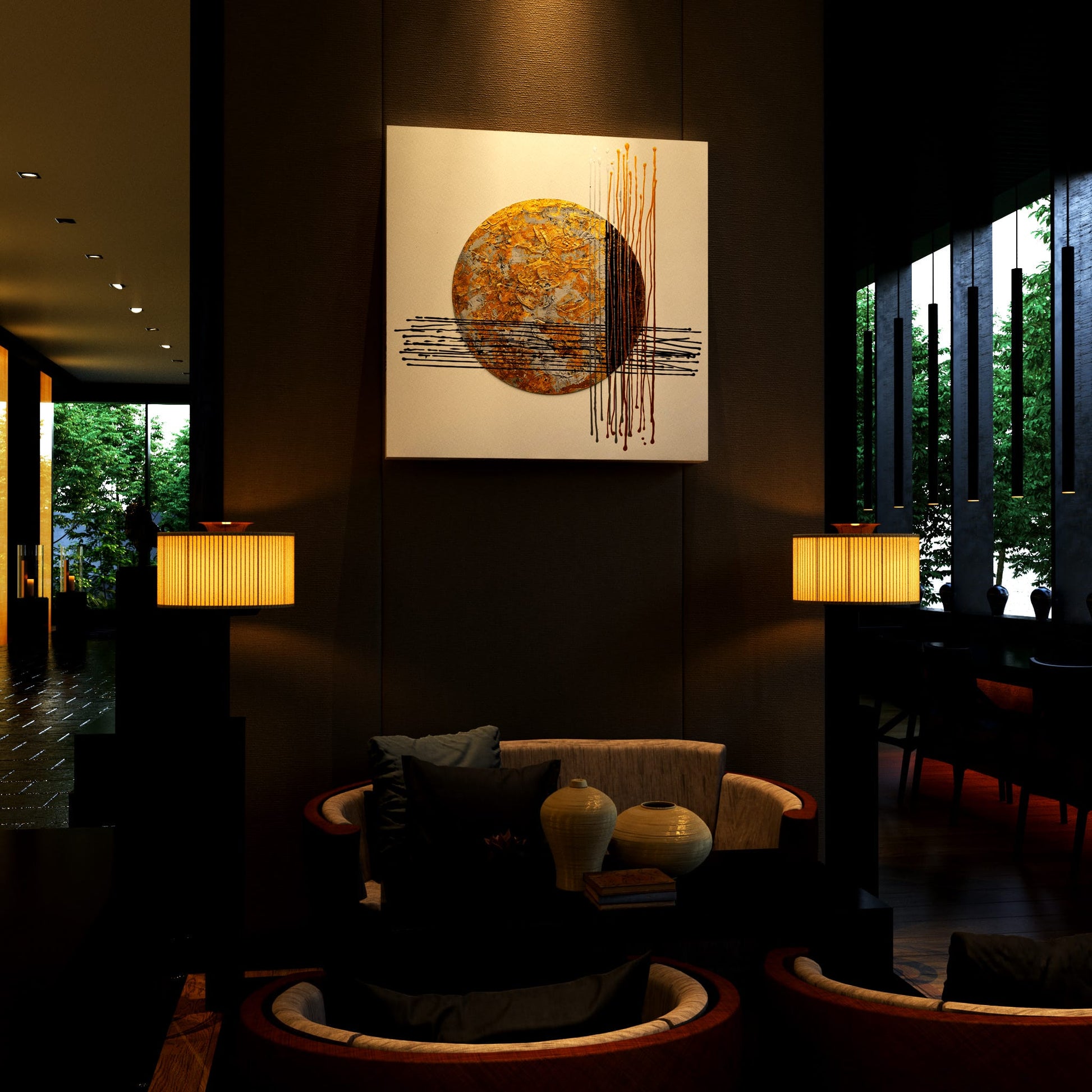 Golden Lunar Embrace Hotel Effect