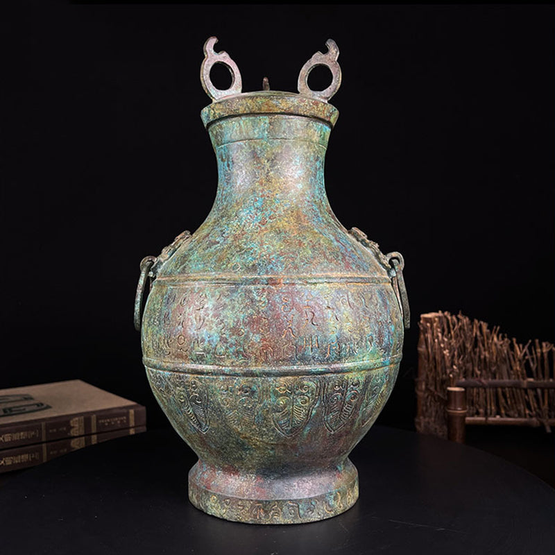 Han Dynasty Inscribed Bronze Hu
