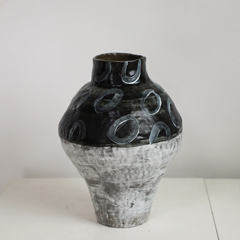 Ink Wash Abstract Art Vase