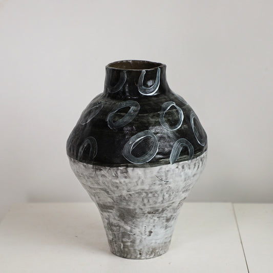 Ink Wash Abstract Art Vase