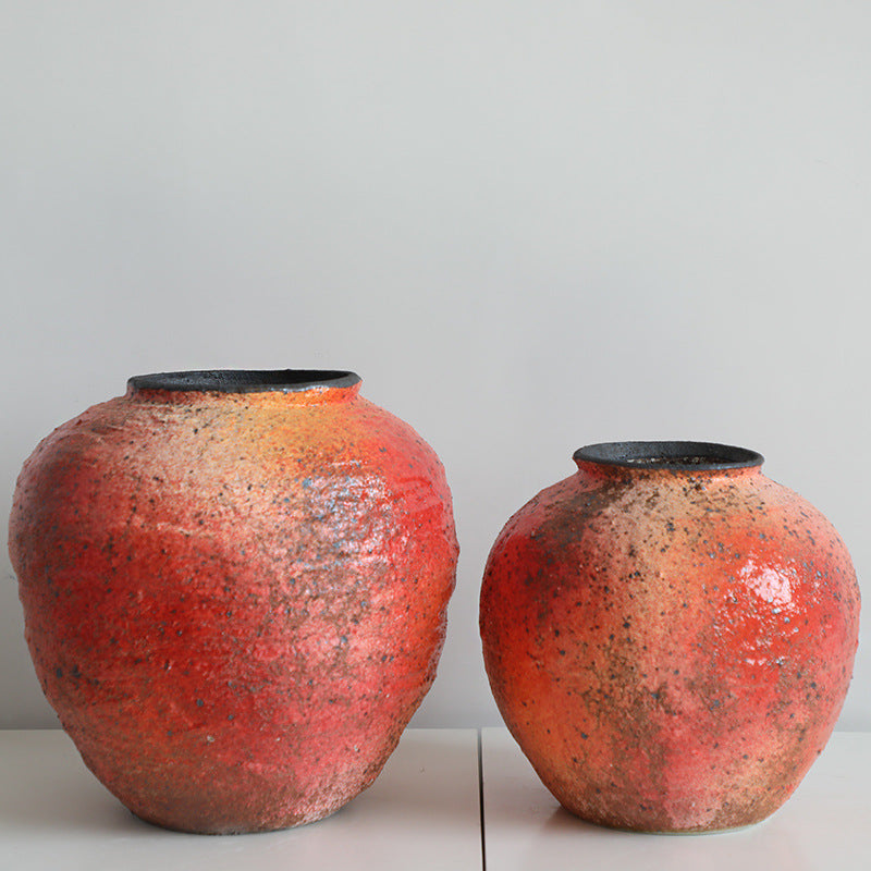 Kiln-Fired Russet Jar and Rustic Garnet Jar