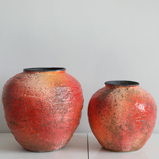 Kiln-Fired Russet Jar and Rustic Garnet Jar
