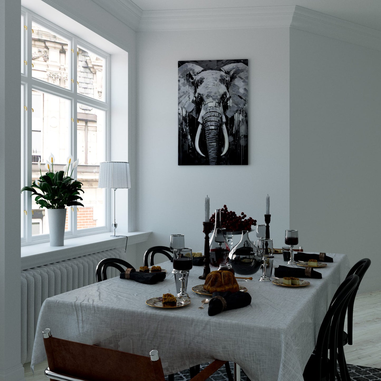 Monochromatic Elephant Dining Room Effect
