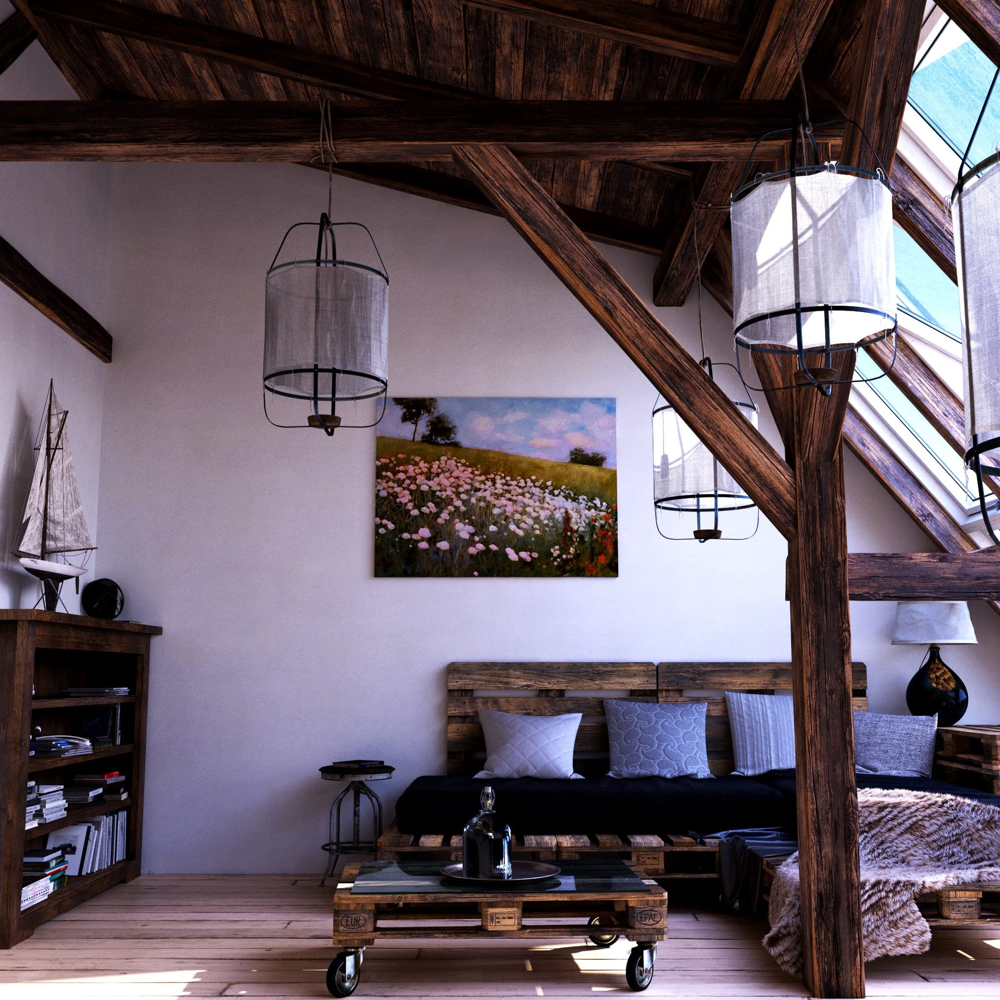 Morning Daisies Field Loft Effect