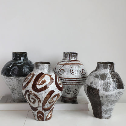 Ink Wash Abstract Art Vase