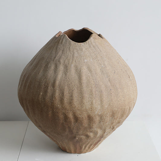 Ripple Texture Art Vase sandy soil