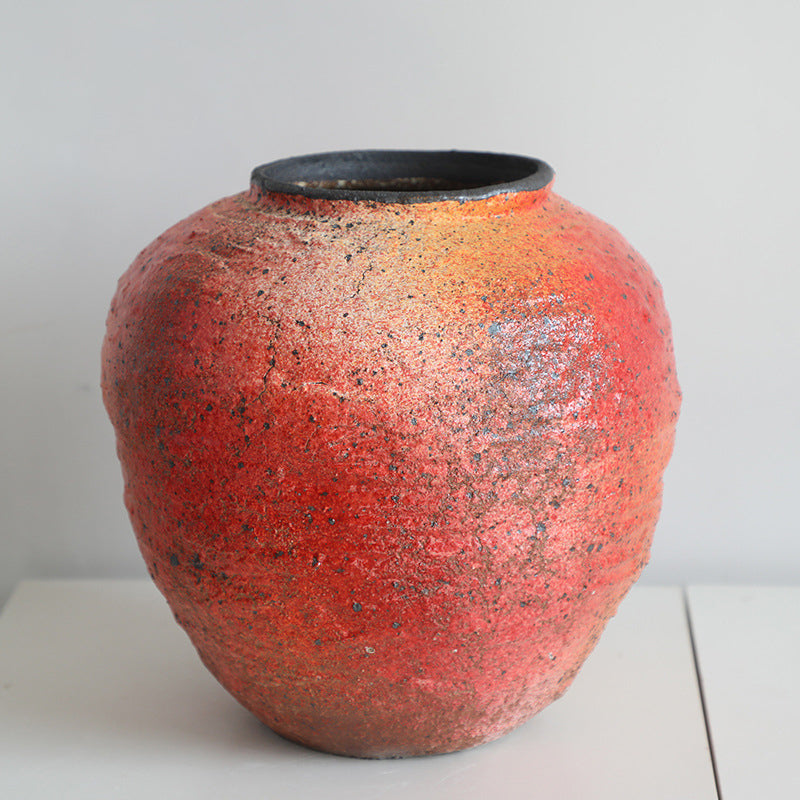 Rustic Garnet Jar