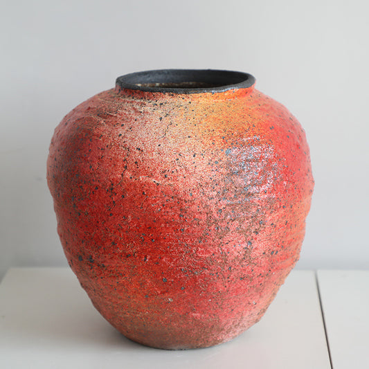 Rustic Garnet Jar
