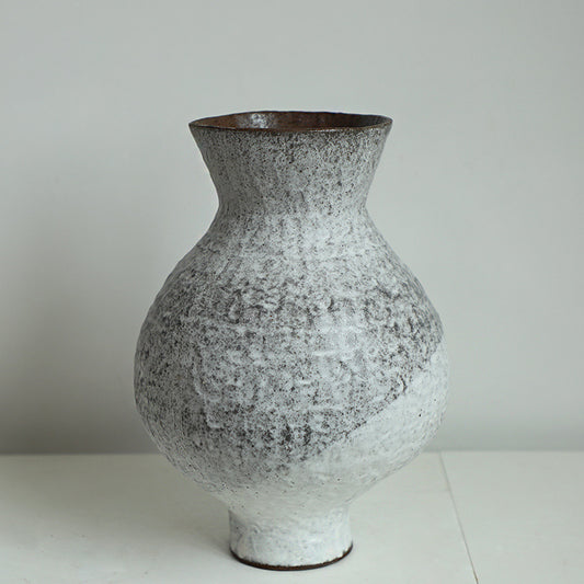 Rustic Glazed Pottery Jar