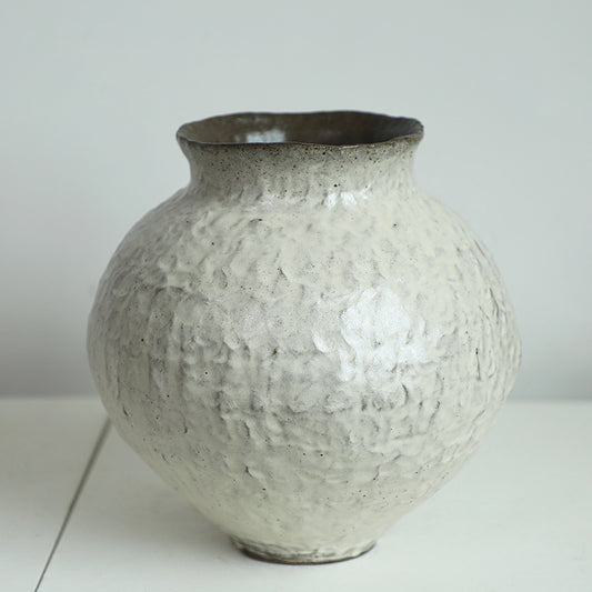 Rustic White Glazed Vase