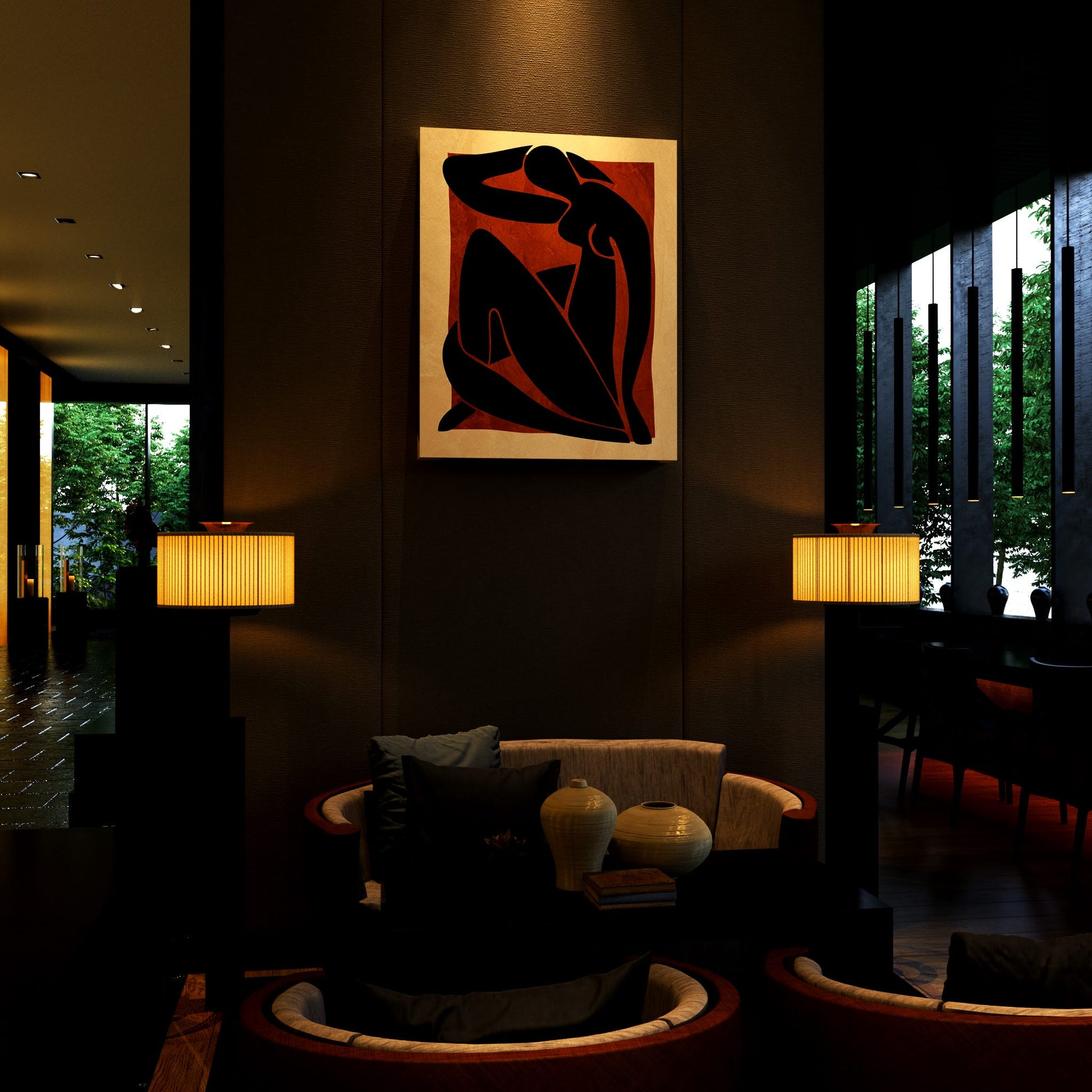 Serene Silhouette Hotel Effect