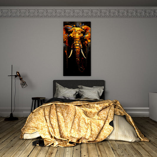 Vibrant Elephant Spirit Bedroom Effect
