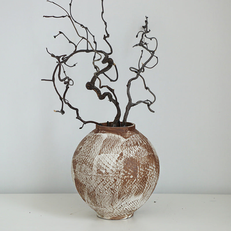 Wabi-sabi Earth Texture Rough Pottery Jar 3