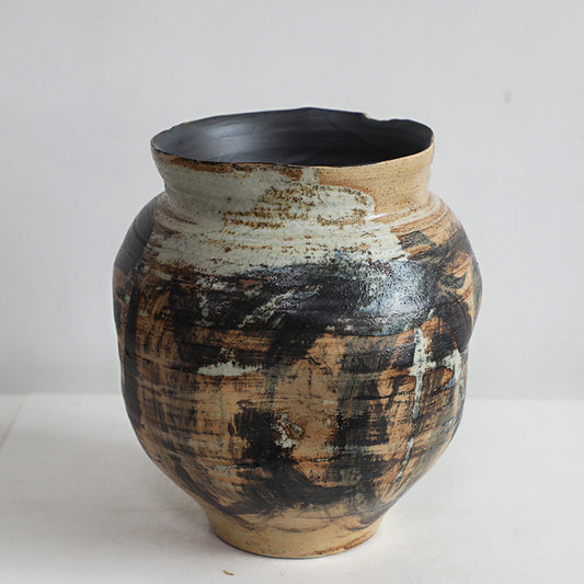 Wabi-sabi Style Handmade Rustic Ceramic Vase
