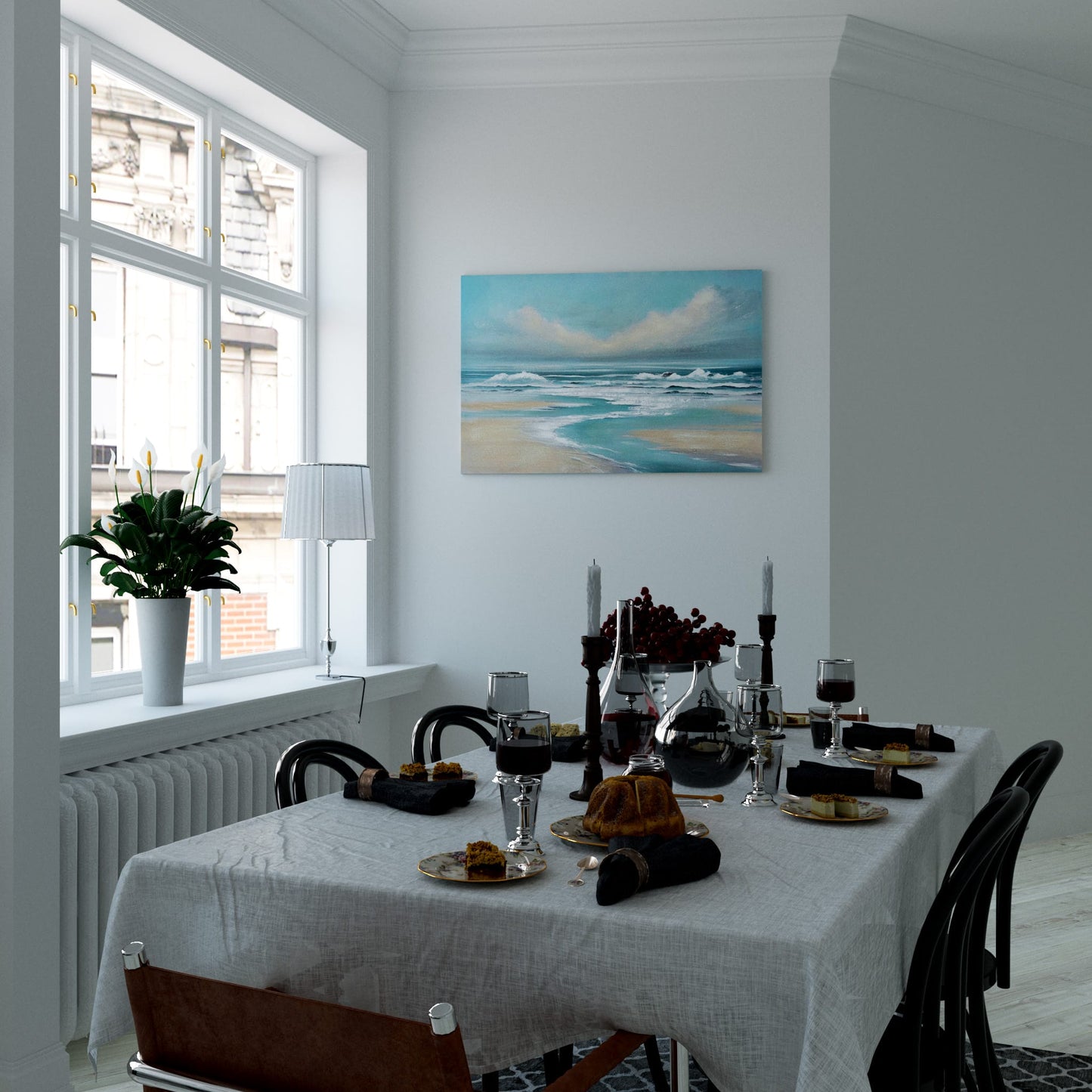 Waves Coastline Dining Room Effect