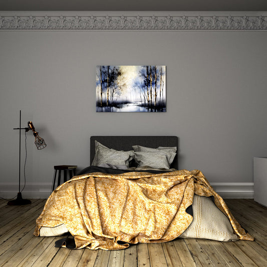 Winter Birch Grove Bedroom Effect