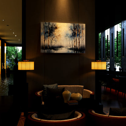 Winter Birch Grove Hotel Effect